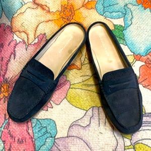 EUC Donald J Pliner navy mule shoes size 9